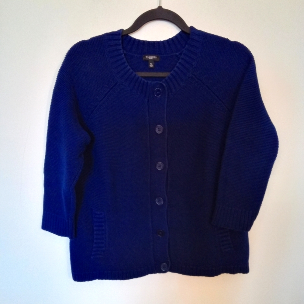 Talbot Petites Cotton Button Up Cardigan
